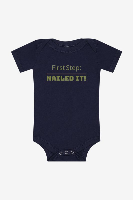 First Step! Infant Short Sleeve Onesie